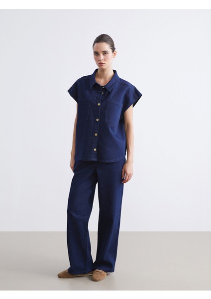 Yeni Sezon Beli Lastikli Kadın Jean Pantolon