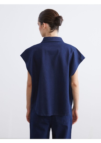 Yeni Sezon Gömlek Yaka Kadın Jean Yelek fırsatları