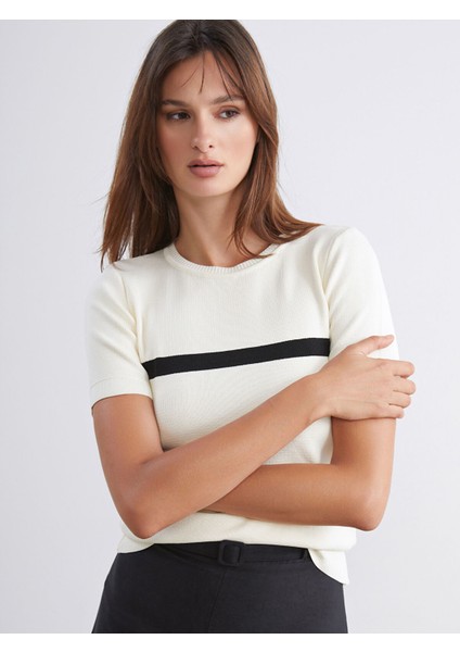 Yeni Sezon Bisiklet Yaka Kadın Triko Kazak