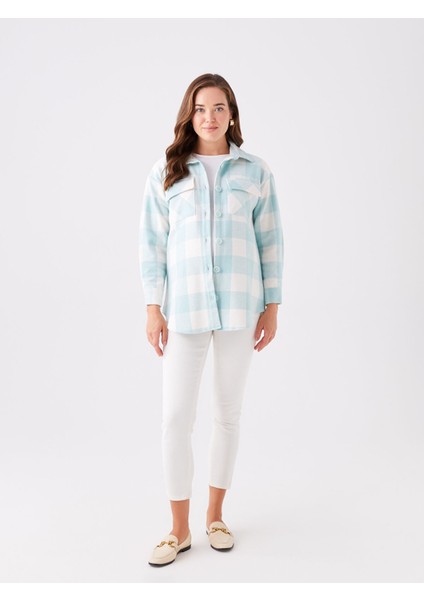 Yeni Sezon Ekose Uzun Kollu Hamile Oduncu Gömlek Ceket modelleri