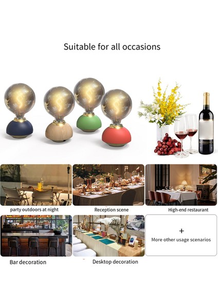 Cam LED Masa Lambası Döküm Verilebilir Masa Lambası Ampul Şekilli Masa Lambası Kapalı Dekor Yatak Odası Masa Lambası Mavi (Yurt Dışından) modelleri