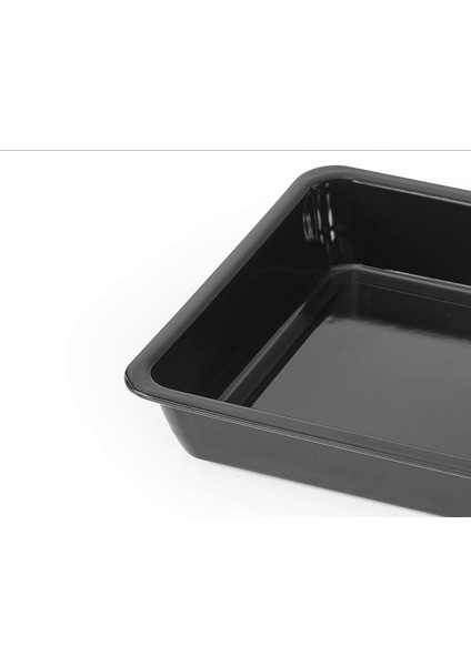 Siyah Parlak Emaye Dikdörtgen Derin Fırın Tepsisi 26*37*5 cm indirimleri