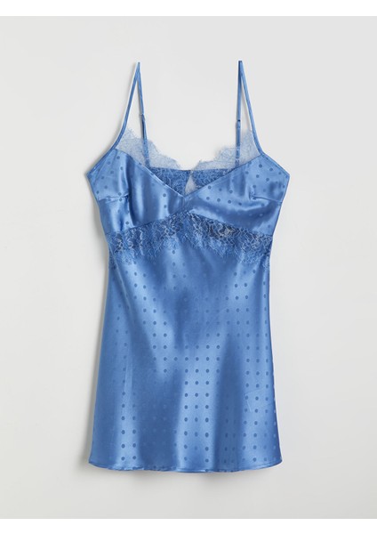 Yeni Sezon V Yaka Puantiyeli Kadın Fantezi Gecelik indirimleri