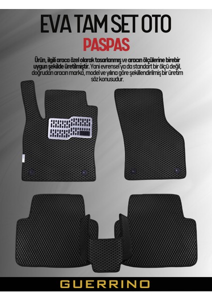 PEUGEOT-308-(2013-2022) Için Eva Iç Paspas Takımı (Metal Topukluk Dahil)