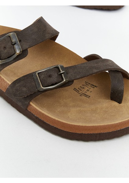 Yeni Sezon Deri Görünümlü Çift Bantlı Kadın Terlik fırsatları