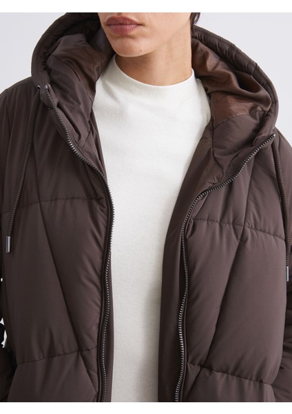 Yeni Sezon Kapüşonlu Oversize Kadın Şişme Mont modelleri