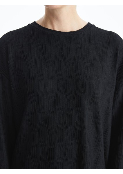 Yeni Sezon Bisiklet Yaka Dokulu Kadın Tişört modelleri