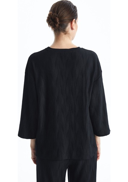 Yeni Sezon Bisiklet Yaka Dokulu Kadın Tişört fırsatları