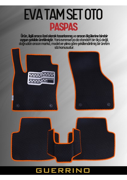 FİAT-500L-(2012-2018) Için Eva Iç Paspas Takımı (Metal Topukluk Dahil)