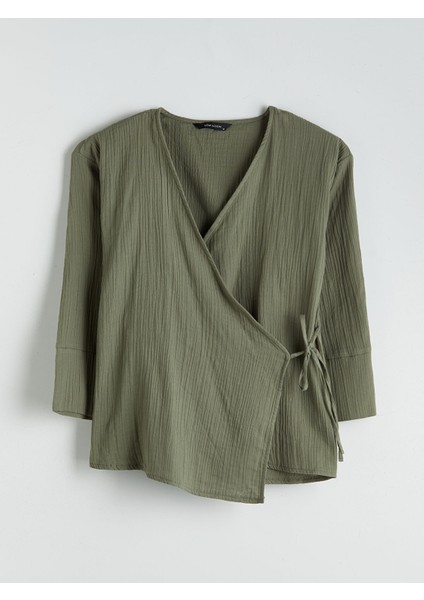 Yeni Sezon Kruvaze Yaka Dokulu Kadın Kimono indirimleri