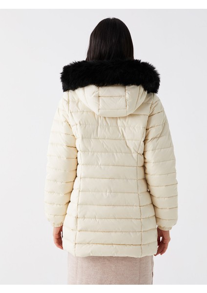 Yeni Sezon Kadın Kapüşonlu Düz Şişme Mont indirimleri