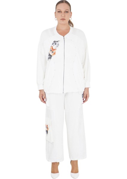 Kadın Büyük Beden Pamuk Oversize Alt Üst İkili Takım