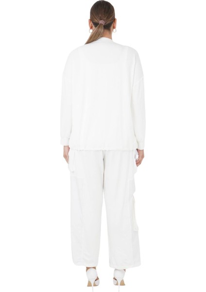 Kadın Büyük Beden Pamuk Oversize Alt Üst İkili Takım