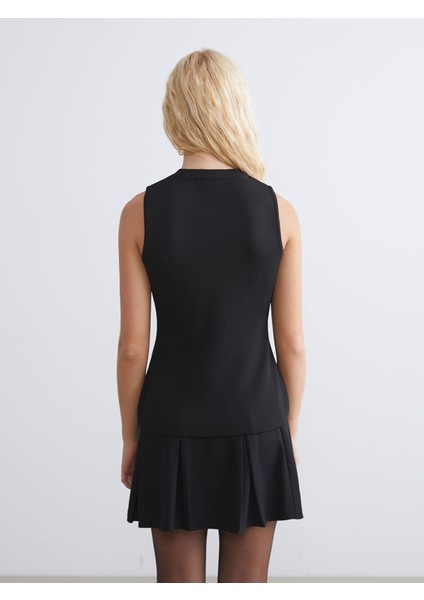 Yeni Sezon Bisiklet Yaka Kadın Triko Yelek fırsatları