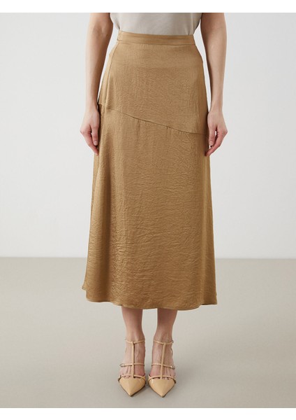 Yeni Sezon Beli Fermuarlı A Kesim Saten Kadın Etek fiyatları