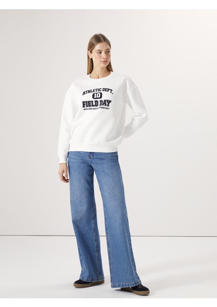 Yeni Sezon Bisiklet Yaka Kadın Sweatshirt fiyatları