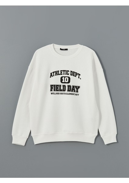 Yeni Sezon Bisiklet Yaka Kadın Sweatshirt indirimleri