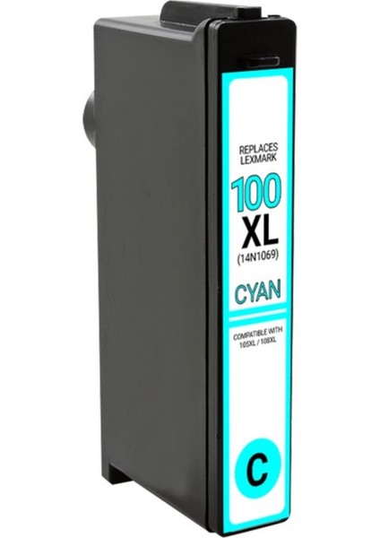 100XL 4 Renk Muadil Kartuş Seti Lexmark Inkjet S305, S405, Yazıcı Uyumlu modelleri
