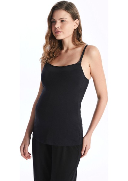 Yeni Sezon U Yaka Düz Askılı Hamile Kuplu Atlet