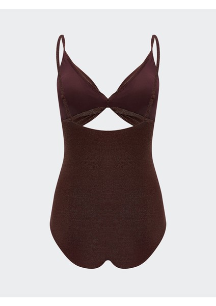 Yeni Sezon V Yaka Parlak Görünümlü Kadın Mayo fiyatları