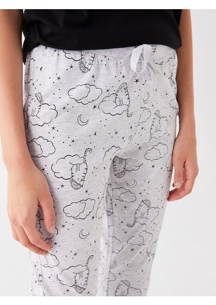 Yeni Sezon Beli Lastikli Desenli Kadın Jogger Pijama Altı indirimleri