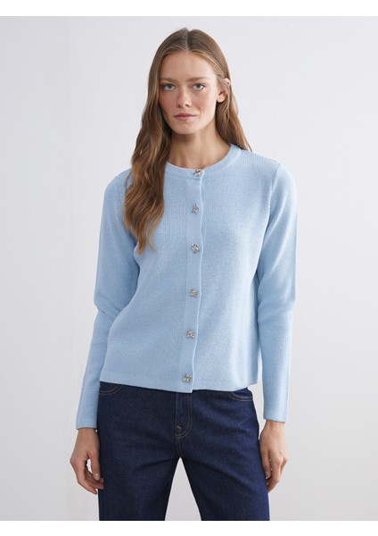 Yeni Sezon Bisiklet Yaka Kadın Triko Hırka