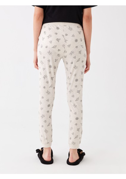 Yeni Sezon Beli Lastikli Desenli Kadın Jogger Pijama Altı fırsatları