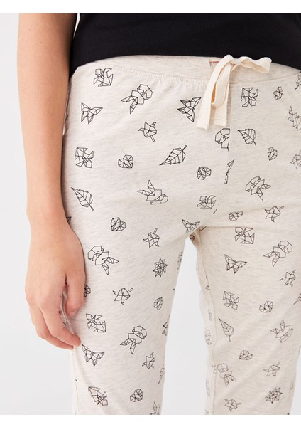 Yeni Sezon Beli Lastikli Desenli Kadın Jogger Pijama Altı indirimleri
