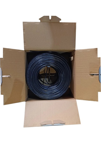 Cat6-Out-Cca, Outdoor (Dış Mekan), Polietilen, 23AWG 0.57MM, Utp, Cat6, Cca Kablo, 305M, Siyah modelleri