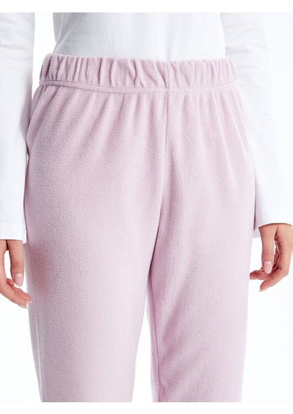 Yeni Sezon Beli Lastikli Polar Kadın Pijama Altı modelleri