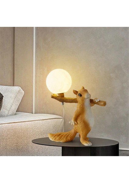 Başucu Lambası Çocuk Lambası Oturma Odası Yatak Odası Dekoratif Işık Fikstür Sevimli Dekoratif Sincap Lambası (Yurt Dışından) fiyatları