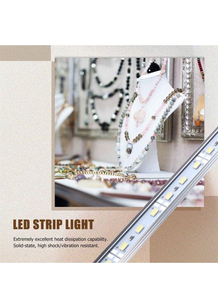 50CM 12V 36 LED 5050 Smd Sabit Şerit Çubuğu Işık Alüminyum Rijit Beyaz (Yurt Dışından) fırsatları