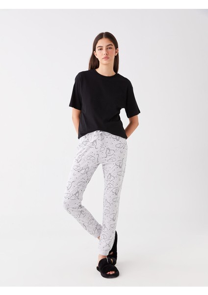 Yeni Sezon Beli Lastikli Desenli Kadın Jogger Pijama Altı fiyatları
