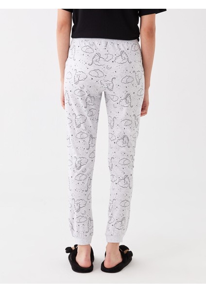 Yeni Sezon Beli Lastikli Desenli Kadın Jogger Pijama Altı fırsatları