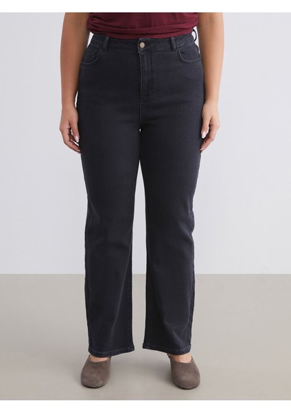 Yeni Sezon Büyük Beden Straight Fit Kadın Jean Pantolon fiyatları
