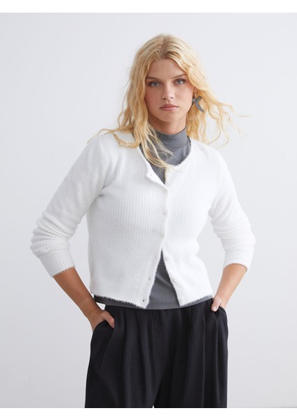 Yeni Sezon Bisiklet Yaka Kadın Triko Hırka