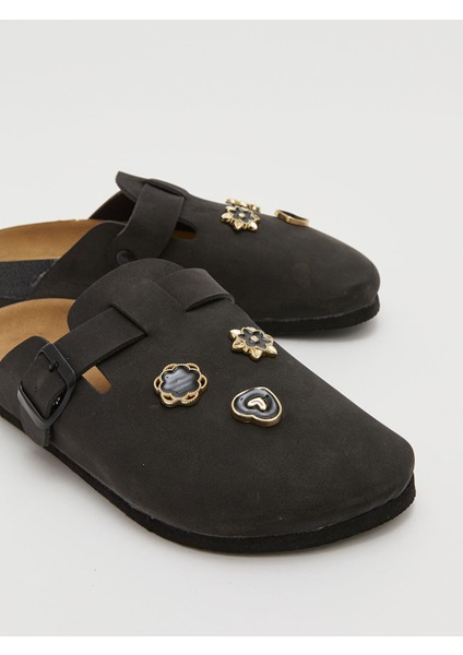 Yeni Sezon Süet Görünümlü Kadın Terlik modelleri