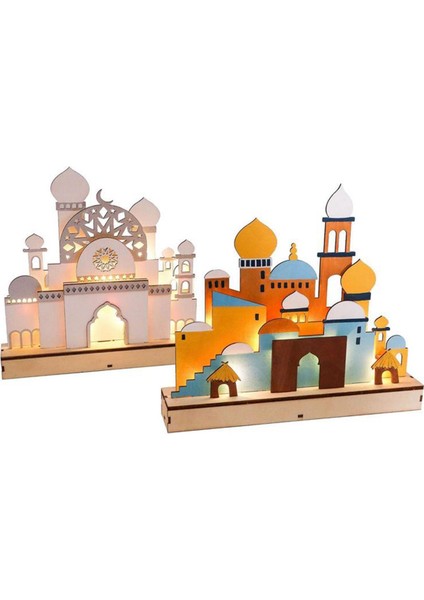 B Ahşap Eid Mübarek LED Gece Işık Müslüman Ramazan Dekoru Ev Islam Müslüman Partisi Mübarek Dekor Parti Malzemeleri (Yurt Dışından) indirimleri