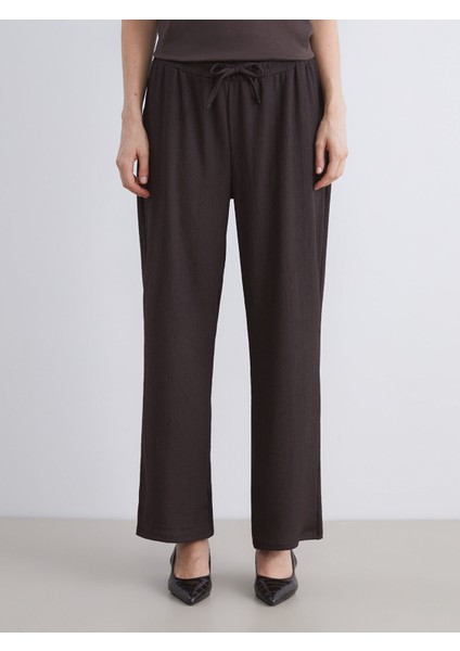 Yeni Sezon Beli Lastikli Dokulu Kadın Pantolon fiyatları