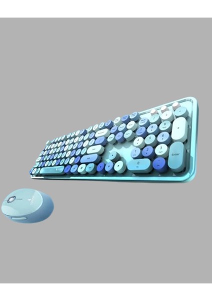 Retro Tarz Kablosuz Klavye Mouse Seti – 104 Tuşlu, Ergonomik Tasarım indirimleri