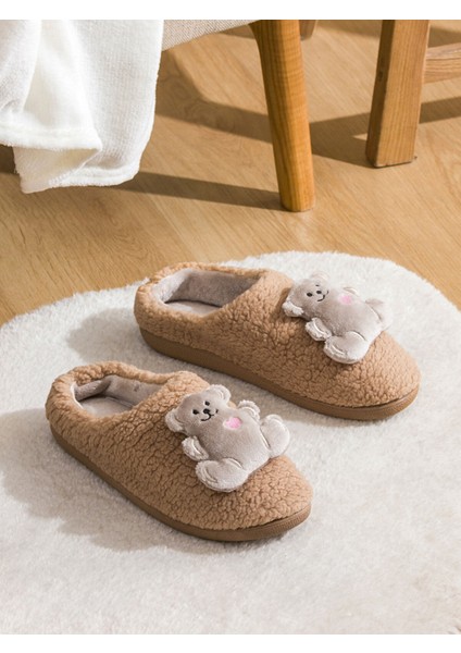 Yeni Sezon Hayvan Figürlü Pelüş Kadın Ev Terliği