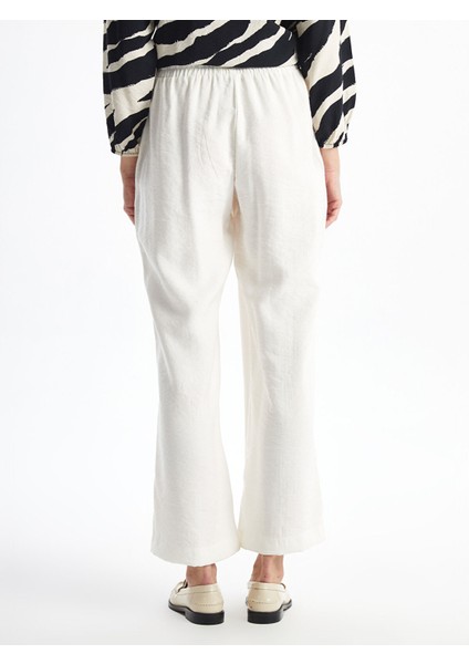 Yeni Sezon Kadın Beli Lastikli Düz Pantolon fırsatları