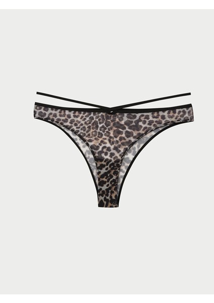 Yeni Sezon Leopar Desenli Fantezi Brazilian Külot