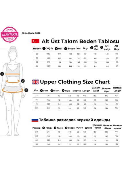 Kadın Büyük Beden Beyaz Şeritli Alt Üst Spor Şık Pamuk Takım