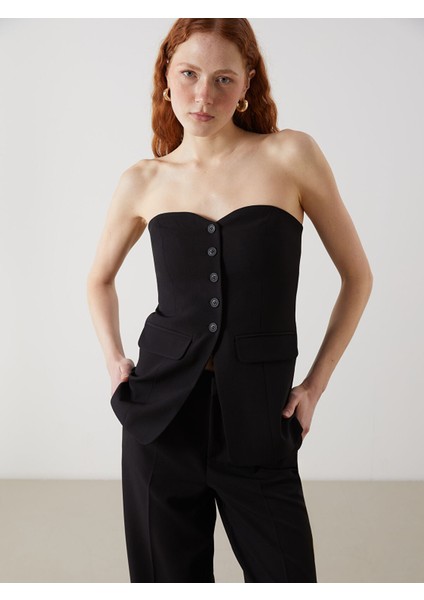 Yeni Sezon Straplez Yaka Kadın Klasik Yelek fiyatları