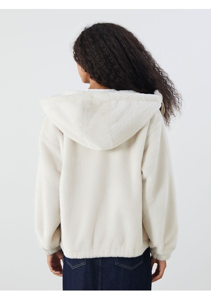 Yeni Sezon Kapüşonlu Oversize Kadın Pelüş Ceket indirimleri