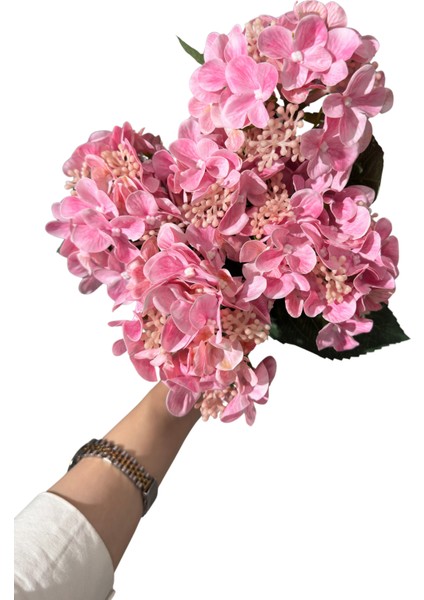 Tomurcuklu Yapay Islak 5'li Ortanca Demeti Pembe modelleri