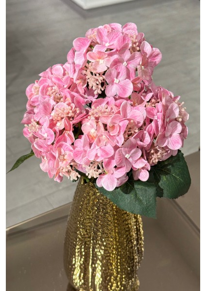 Tomurcuklu Yapay Islak 5'li Ortanca Demeti Pembe indirimleri