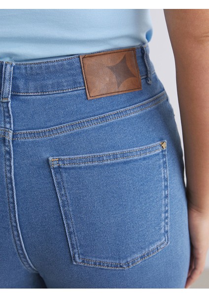 Yeni Sezon Büyük Beden Flare Kadın Jean Pantolon fırsatları