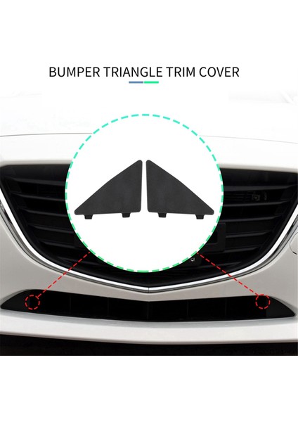 1set Araç Ön Tampon Üçgen Trim Kapak Kapağı Mazda 3 Axela 2014-2016 BHN1-50-101 BHN1-50-102 (Yurt Dışından) indirimleri
